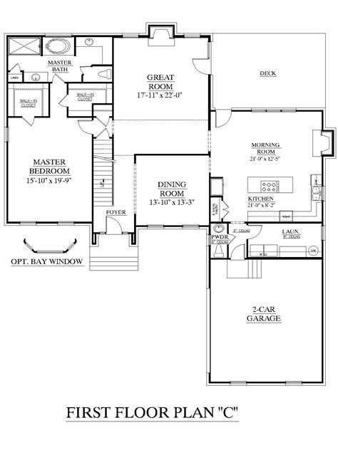 One bedroom is usually larger, serving as the master suite for the homeowners. House Plan 2995-C Springdale "C" first floor. Traditional ...