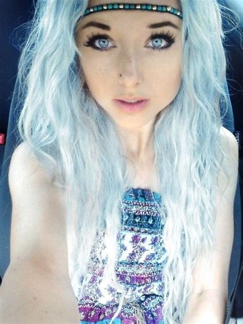 Light Blue Pastel Colored Hair Tumblr Hair