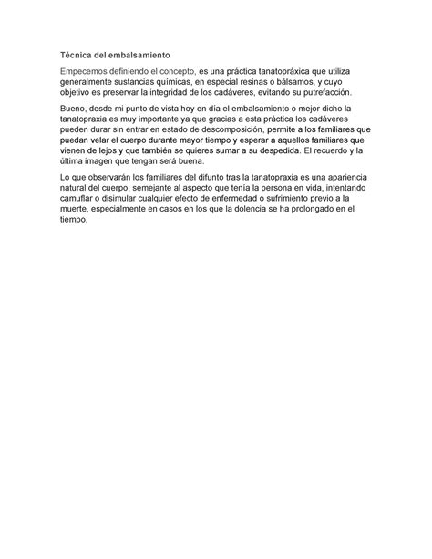 Técnica Del Embalsamiento Técnica Del Embalsamiento Empecemos