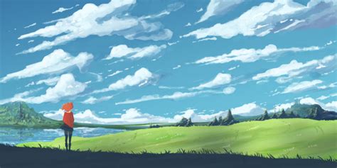 Anime Scenery Girl And Landscape Download Desktop