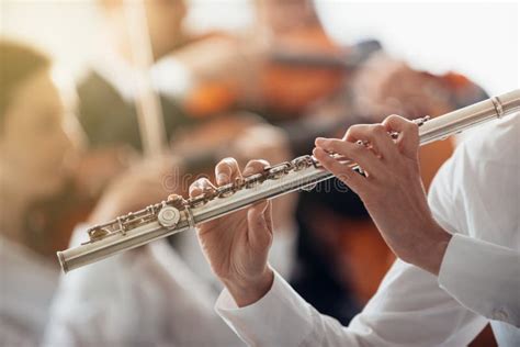 Professional Flute Player Performing Stock Image Image Of Musicians