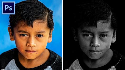 Cara Membuat Foto Hitam Putih Keren Di Photoshop Youtube