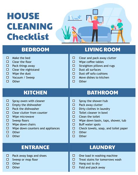 Best Housekeeping Cleaning Checklist Printable Pdf For Free At