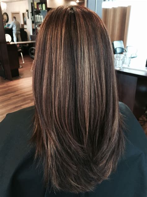 Brown Warm Balayage Brunette Hair Color Hair Highlights Balayage Straight Hair