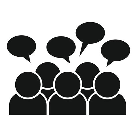 Speech Group Icon Simple Vector People Talk 15157669 Vector Art At