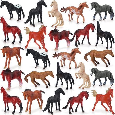Buy 30 Pcs Plastic Horse Figure Toy Set Horses Party Decoration Mini
