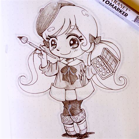 Artist Chibi Lineart By Yampuff On Deviantart Chibi Coloring Pages