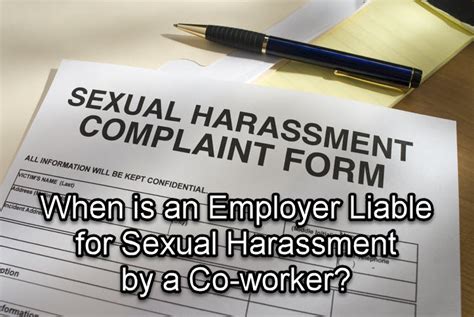 When Is An Employer Liable For Sexual Harassment By A Co Worker