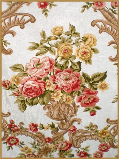 Roses And Scrolls Jacquard Fabric By Spectrum 1 Yard X 56 Etsy