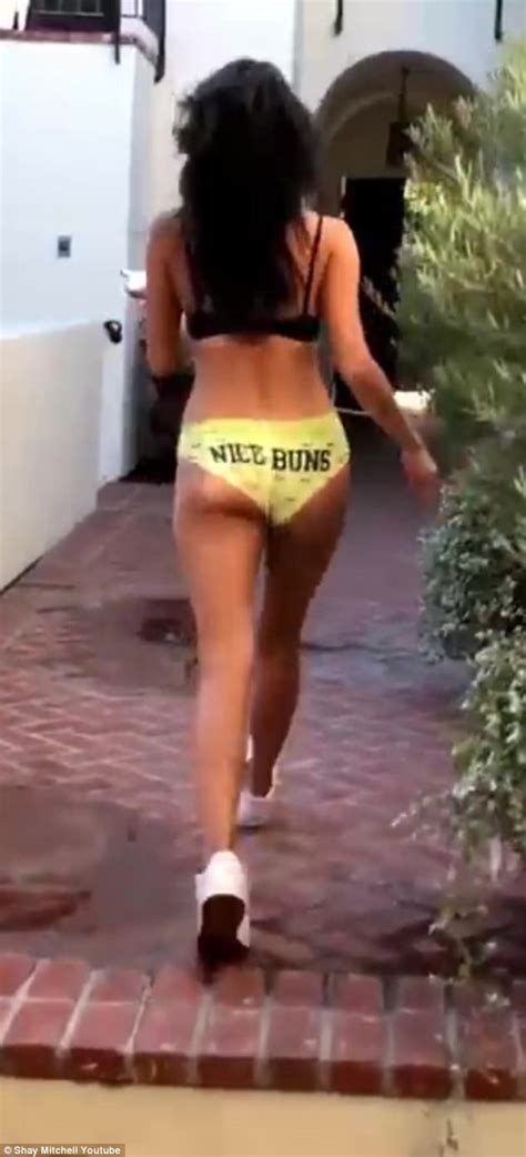 Topless Shay Mitchell Jogs To Celebrate YouTube Milestone Daily Mail Online