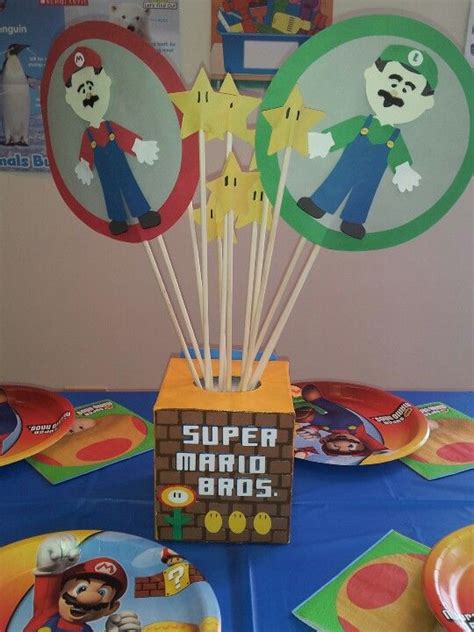 Super Mario Bros Centerpiece For A Birthday Party