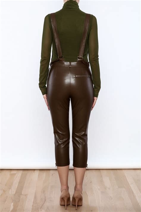 Faux Leather Overalls Leather Overalls Classy Leather Pants Leather