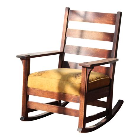 Details about dollhouse petit point antique rocking chair needlepoint miniature furniture. 1900s Antique L & Jg Stickley Rocking Chair | Chairish