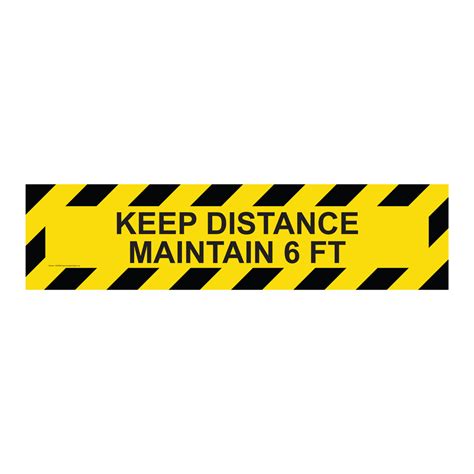Keep Distance Maintain 6 Ft Floor Label Cs838280