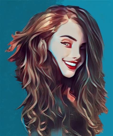 Portrait Of A Smiling Girl Me Digital 2019 Rart