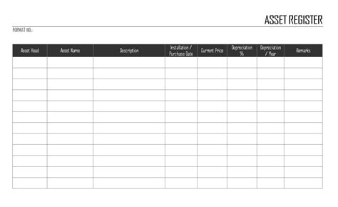 The Main Purposes Of A Fixed Assets Register Fasrlaser