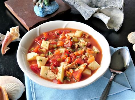 Bisque is mainly made from seafood, especially crustaceans, such as lobster, crab, shrimp or crayfish. Manhattan Clam Chowder #SundaySupper