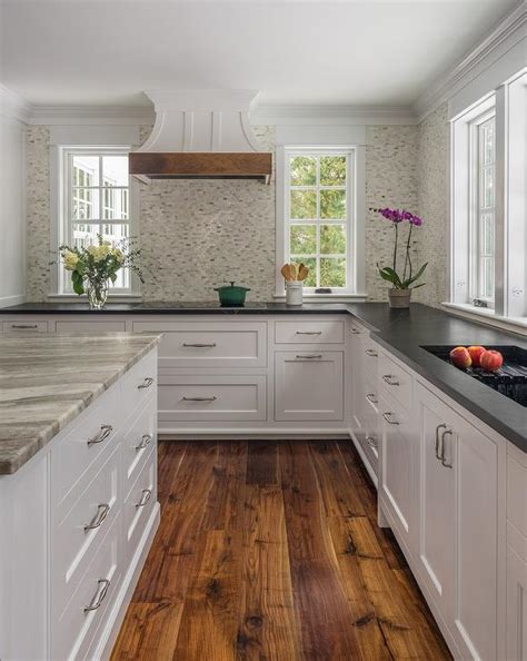 Not only are tiles incredibly practical but they also give you the ability to add personality to the look of your kitchen decorating. White and Gray Mosaic Kitchen Backsplash Tiles ...