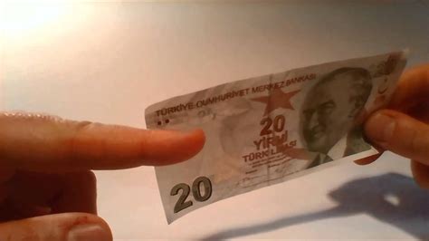 Twenty Turkish Lira Note Design And Secutity Features Youtube