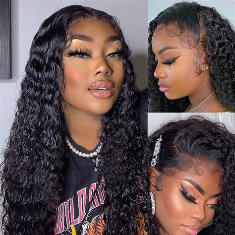 134 HD Lace Front Wig Brazilian Deep Wave Curly Human Hair Wigs