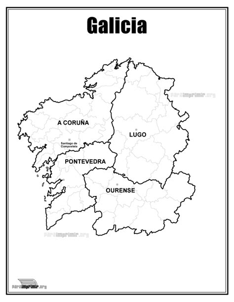 analogía bofetada comerciante mapa de galicia para imprimir Joven punto