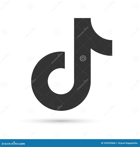 Tik Tok Social Media Logo Icon Abstract Vector Flat Simple Illustration