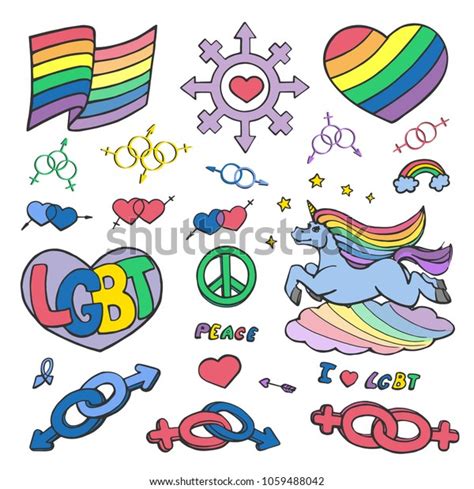Vector Collection Lgbt Symbols Gender Signs Stock Vector