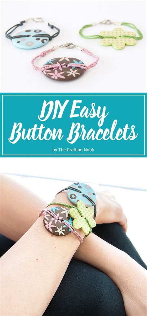 Diy Easy Button Bracelets The Crafting Nook By Titicrafty