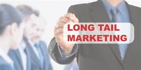 Long Tail Marketing Business Man Writing Team In Background Stock