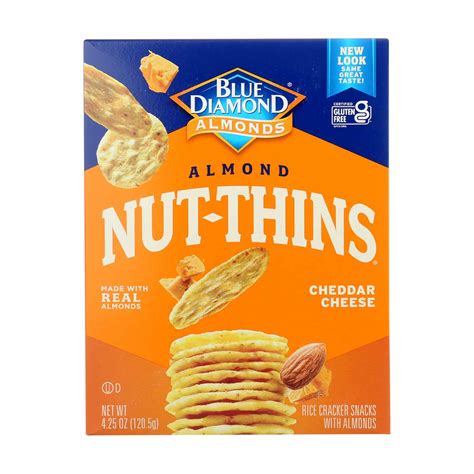 Blue Diamond Almond Nut Thin Cheddar Cheese Crackers 4 25 Oz