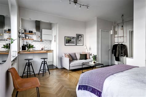 Cozy One Room Apartment In Perfect Style Small Apartment Bedrooms