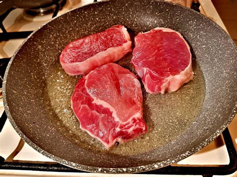 Pork Steaks In A Pan Stock Image Image Of Nutrition