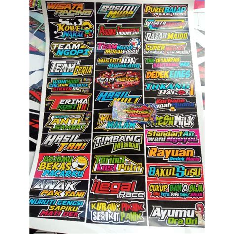Jual Stiker Pack Kata Kata Herex Racing Hologram Shopee Indonesia