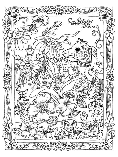 Marjorie Sarnat Dazzling Dogs Dover Coloring Pages Dog Coloring Book