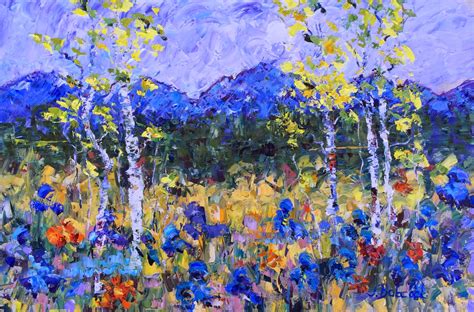 Daily Painters Abstract Gallery Impressionism Aspen Tree Colorado