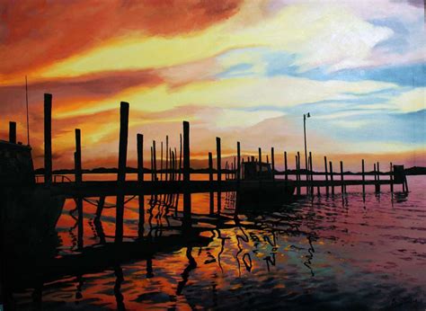 Gorgeous Lake Erie Sunset Painting By Bailey Vankirk At Desdemonas Art