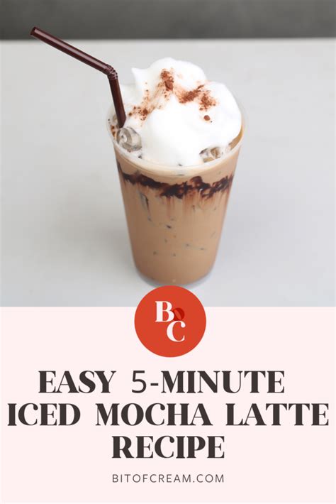 Easy 5 Minute Iced Mocha Latte Recipe Bit Of Cream