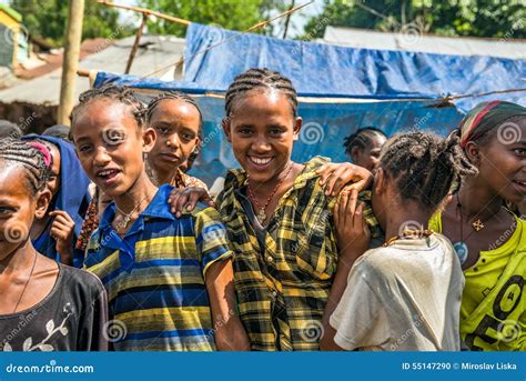 Young Ethiopian Girls At A Market In Jimma Ethiopia Editorial Image