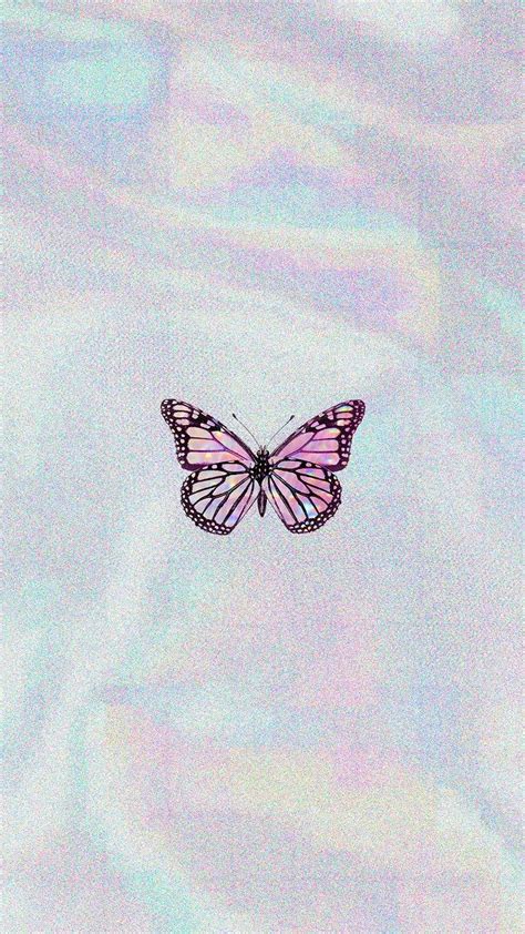 Grunge Pink Aesthetic Wallpaper Butterfly