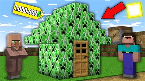 Minecraft Noob Vs Pro Why Villager Sell This Super Creeper House Noob For 1000000 100