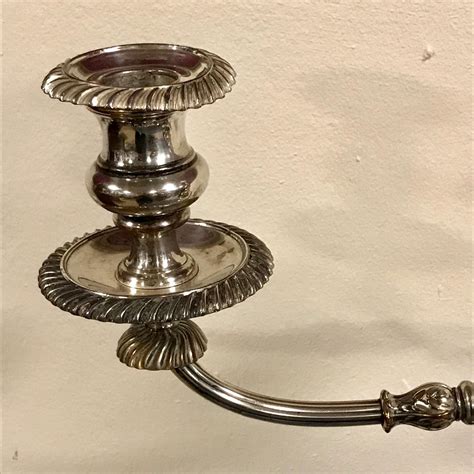 Pair Of Sheffield Silver Plated Candelabra Antique Silver Plate
