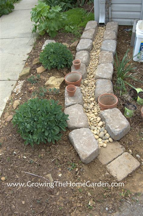 It's specially designed for ease and convenience, featuring a unique. Making A Dry Creek Bed Drainage Canal for Downspouts ...
