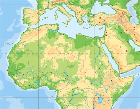 Historical maps of africa don cristian ramsey: Northern Africa physical map (blank) - Map Quiz Game