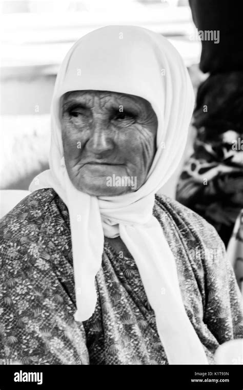 Portrait Of An Old Turkish Woman Stock Photo Alamy