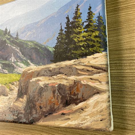 Acrylic Painting Rocky Mountain Original Painting Etsy Uk