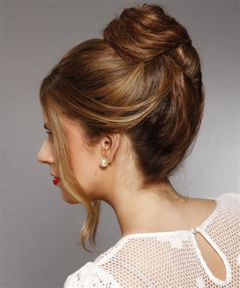 Whether it is a casual night out or a professional event, this hairdo will complement your looks perfectly. Long Straight Dark Brunette Updo with Brunette Highlights
