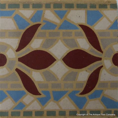 A Run Of 70 Faux Mosaic Themed Ceramic Border Tiles The Antique