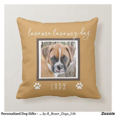 Personalized Dog Ts Your Dogs Photo On A Throw Pillow