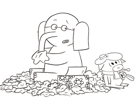 One the answer is the elephant. Elephant And Piggie Coloring Pages - Coloring Home