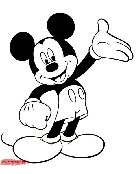 Coloring Pages Disney Mickey Mouse File Include SVG PNG EPS DXF